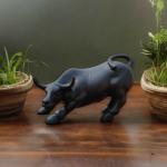 SkyKey Geometric Stock Market Bull Resin Figurine Perfect Decor for Home and Office (4
