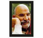 Arny Decore neem karoli baba photo with frame Digital Reprint 21 inch x 14 inch Painting