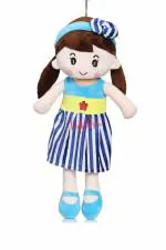 TOYTALES Cute Huggable Rag Doll Cozy Cuddle Soft Baby Doll for Kids Babies, Plush Stuffed Toy for Baby Girls (Size - 80cm, Color -Blue)