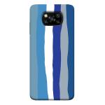 Mobiera Blue Rainbow Design Printed Back Cover For Poco X3 Pro
