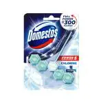 Domestos Power 5 Toilet Rim Block, Chlorine, Limescale Removal with Long Lasting Fragrance, Provides Hygiene & Shine, 55 gm
