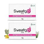Sweatgo Astringent & Antiperspirant Body Bathing Bar & Soap Fresh Fragrance Soap for Men & Women- 75 gm (Pack of 2)