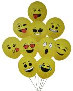 Jagmag Latex Smiley Face Expression Printed Balloons 12 inch