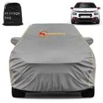 Automozexo C3 Aircross Grey Car Cover With Mirror Pockets For Citroen