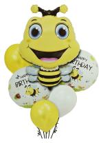 My Party Suppliers Honey Bee Balloon Yellow and Black Theme foil Balloons (5 pcs)