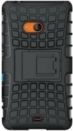 Mcase Rubber, Plastic Black Back Cover For Microsoft Lumia 540