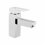 SPAZIO Brass Single Lever Tap/Pillar Cock/Faucet/Chrome Finish, Hot and Cold Basin Mixer, Chrome, Chrome Finish