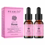 PEARLIX Be Natural Rose Pure Essential Oil 100% Organic & Natural| 10ML. Essential Oil| Used In Skin, Body, Aromatherapy & Spiritual Rituals| Pack Of 2.