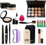 Toroka Women Face Makeup Combo (Eyeliner, Face Powder, Body Foundation, Sponge)