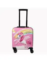 Polo Class Unicorn Hard-Sided Polycarbonate Kids Trolley Bag -18 Inches- Pink