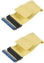 AdzMozi New, 40 Pins 80 Wire PATA EIDE IDE Hard Drive DVD Ribbon Cable IDC 40 80 Conductor - Pack of 2