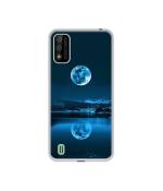 Casotec Moon Pattern Print Design Printed Silicon Soft TPU Back Case Cover for Itel A26