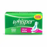Whisper Ultra Plus Sanitary Pads XL Plus - 30 Count (Pack of 1)