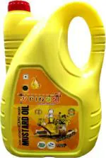 Vrindshree Cold Wood Pressed Mustard Oil, 5 L  Sarso Ka Tel | Kachi Ghani Oil | Natural | Chemical-Free | Cold Pressed Mustard Oil for Cooking