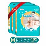 TODDLES Comfy 34 Baby Diaper Pants (Size - M) With Quick Absorption Technology & Extra Protection | Easy to Pull Up and Remove|Pack of 3