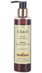 SWATI KHADI Herbal Shikakai Sat Strengthens Roots And Hair Follicles Repairs Damage Fights Hairfall Hair Growth Hair Cleanser Shampoo, 210 Ml (Pack Of 1)