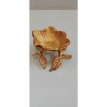 Akriti Brass Bowl Decorative Aluminum Flower Bowl Shap | Decorative Bowl/Tableware/Centerpiece/Gifting/Platter/Fruit Bowl Made in India | (L*B*H - 43 * 1 * 43 cm) (Item_Weight - 515 GM)