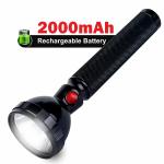 Pick Ur Needs Long Range Led Emergency Torch Search Light Rechargeable Torch (Black, 8 cm, Rechargeable)