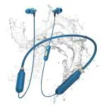 Kimtok Wireless in-Ear Bluetooth Neckband with Upto 100 Hours Playback. (Blue)