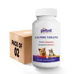 Petvit Dog and Cat Calming and Better Relaxation Tablets for Travelling stress and Motion sickness - 60 pcs (pack of 2)
