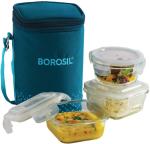 BOROSIL Lunch Box 3 Containers (320ml X 2 & 240ml X 1)