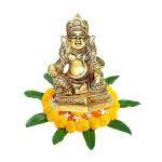 Aalayam Selveer Handmade Brass Kuberar Silai (6.5 x 5.5 cm)