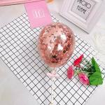 Hippity Hop Rose Gold Confetti Balloon, Stick, Tape (Set Of 3)