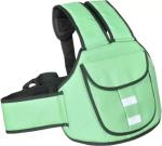 Mom's Pride Green Rexine, Cotton Travel Belt With Expandable Straps Baby Carrier