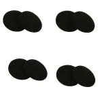 SYGA 4 Pairs Replacement Ear Cushion Pads Soft Comfortable Earpads Cushion Cover for Earphone Headphones Mobile Accessories- 60mm, Black