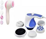 WIB 5 in 1 Portable Compact Face Massager for Facial & Relax & Spin Tone Handheld Body Massager