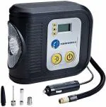 TIREWELL 12V Digital Tyre Inflator Auto Cutoff Portable Air Compressor with LED Light and 3 Different Nozzle (TW-7001)