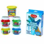 Rabbit 4 Crystal Mud Slime, DIY Starters Slime Kit Level 1, Play Clay 6 Color, Play Slime for Kids Multicolor Pack of 4