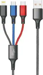 The Tiger Prime Power iPhone and Android Sharing Cable 1M CB-711 Multi Charger Cable (4ft)