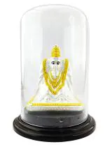 SILVERSPOT JEWEL 999 Pure Silver Beautiful Tulja Bhavani with Acrylic Base Idol/Statue/Murti for Pooja/Gift Item for Auspicious Occasion/Car Dashboard
