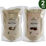 Farmbean Millets Flour Combo 2Kg( Pack of 2) | Bajra Flour | Ragi Flour