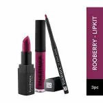 Star Struck by Sunny Leone Rooberry 3PC Lip Kit (Lipstick + Lip Liner + Lip Gloss)