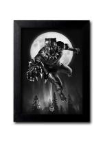 Blue Nexus Black Panther Wakanda Forever Wall Poster with Wall Frame Room Art Painting Collection A4 size 10x13