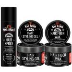Man Arden Hair Styling Combo | Hair Spray 180ml + Hair Styling Gel 50g + Hair Fiber Wax 50g