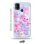 Tweakymod Printed Cute FAces Back Cover For Samsung M31