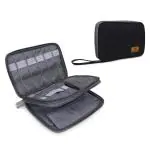 Wooum Premium Quality Cable and Electronic Accessories Storage Bag for Wires Charger/USB Digital Gadget/Power Bank/Earphone Cable -Black