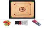 Relations SMOOTH CARROM BOARD(32 INCH) WITH PLASTIC COINS, POWDER AND COIN 81 cm Carrom Board (Multicolor)