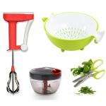 ODD M EVEN Quick and Handy Chopper, Blender, Strainer, Scissor Kitchen Tool Set