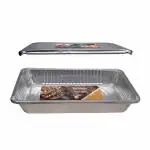 Freshee 9000ml Disposable Aluminium Foil Baking Tray Pack of 3 Full Deep with Lid for Roasting Freezing Food Storage, Oven Safe