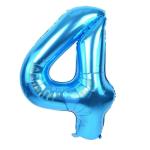 Festiko 40 Inch Blue Large Numbers Balloon 4, Birthday Party Decorations, Foil Helium Big Number Balloon Digital 4, Wedding, Bridal Shower, Engagement, Photo Shoot, Anniversary