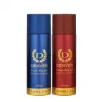 DENVER Pride and Honour Combo Deodorant Spray for Men (400 ml, Pack of 2)