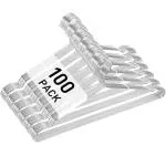 ROCKFIELD Wesiti 100 Pcs Metal Hangers Wire Hangers for Clothes Hanger Strong Metal Wire 17.7 inch Clothes Space for Coat Suit Bridal Boutique Dress Closet Dorm Clothing Rack (Silver)