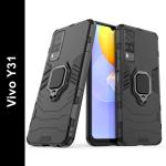 KWINE CASE Vivo Y31 Black Plastic Back Cover