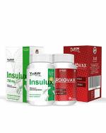 Vokin Biotech Herbal Insulux For Endocrine Health & Diabetes Control 60 Capsules With Cardiovax with Arjuna Extract & Moringa Extract 60 Tablets