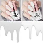 Perpaa Transparent, Milky White Nail Polish (Pack Of 2)