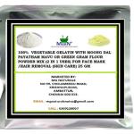 MGBN Gelatin With Moong Dal Payatham Mavu Or Green Gram Flour Powder Mix 2 In 1 Uses For Face Mask, Hair Removal Skin Care 25 gm